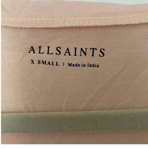 All Saints Women's Size XS Light Pink Kay Tee Shirt - Picture 4 of 5